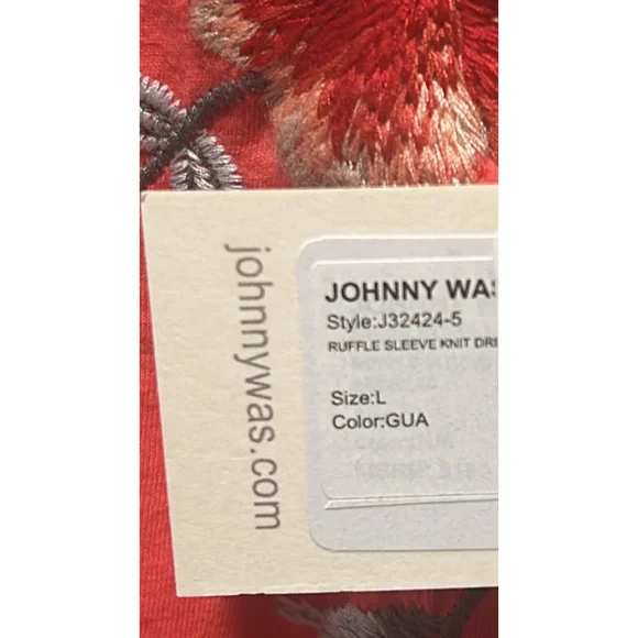 Johnny Was Pink Andrean Embroidered T-Shirt Dress Size Large - Picture 12 of 12